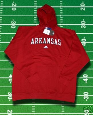 ARKANSAS RAZORBACKS ADIDAS Hooded Sweatshirt Hoodie HOODY L or XL