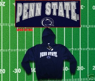 PENN STATE NITTANY LIONS SEWN ON ADIDAS Hooded Sweatshirt AMAZING SWEN LOGOS