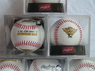MLB Rawlings 2007 Pittsburgh All Star Game Ball Pirates Jason Bay With Display Case