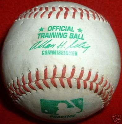 RARE MLB RAWLINGS Baseball MLB GAME Ball GREEN Print VERY RARE