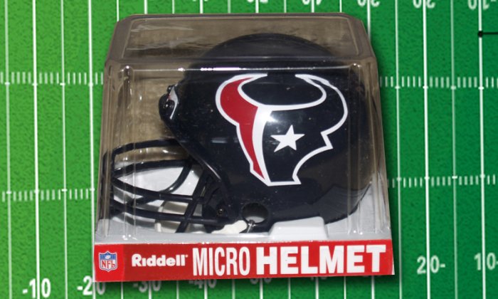 HOUSTON TEXANS RIDDELL MICRO HELMET MINI HELMET ANDRE JOHNSON JERSEY SHUAB JERSEY