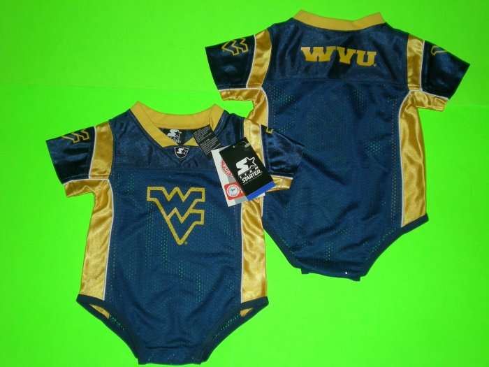 West Virginia FOOTBALL Pat White JERSEY Infant BABY ONSIE 12 months, 18 months, or 24 months