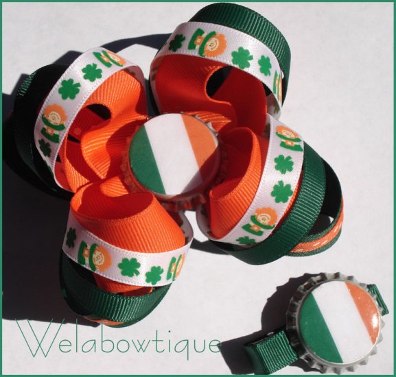 Irish Flag Hairbows