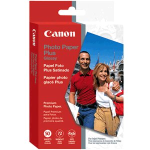 Canon Glossy Photo Paper Plus, 4" x 6", 50 Count