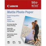 Canon Matte Photo Paper, 8.5" x 11", 50 Count