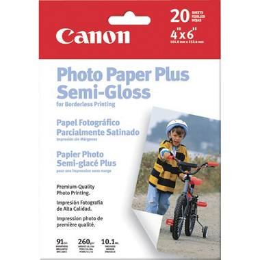 Canon Photo Paper Plus Semi-Gloss, 4" x 6", 50 Count