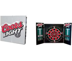 COORS LIGHT DART BOARD CABINET