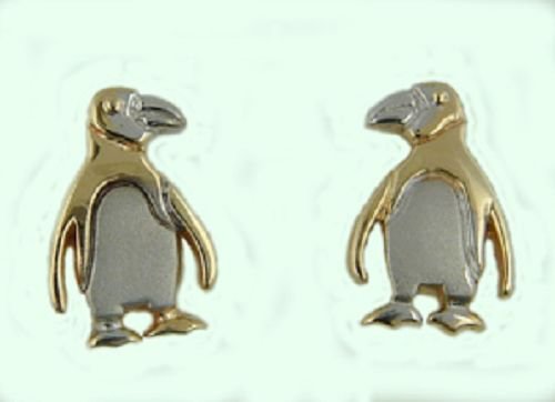 14 kt Gold Penguin Earrings
