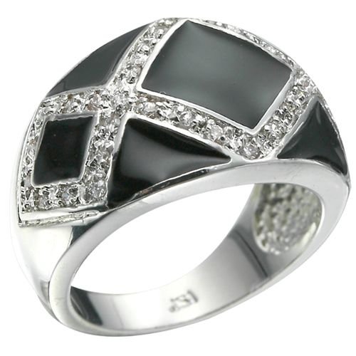 Rhodium Plated Brilliant CZ Ring GORGEOUS