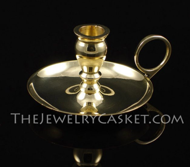 Brass Mini Chamberstick ~ Chime Candle Holder
