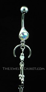 Elegant AB Crystal Navel Jewelry