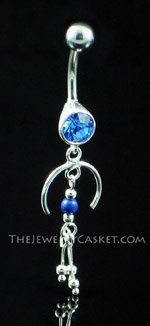 Elegant Sapphire Crystal Navel Jewelry