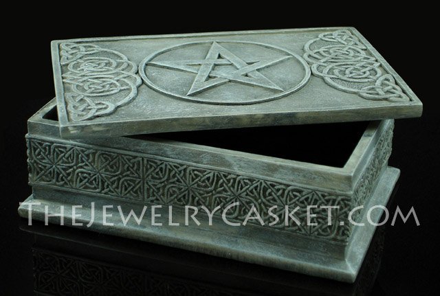 Celtic Pentagram Rectangular Trinket Box