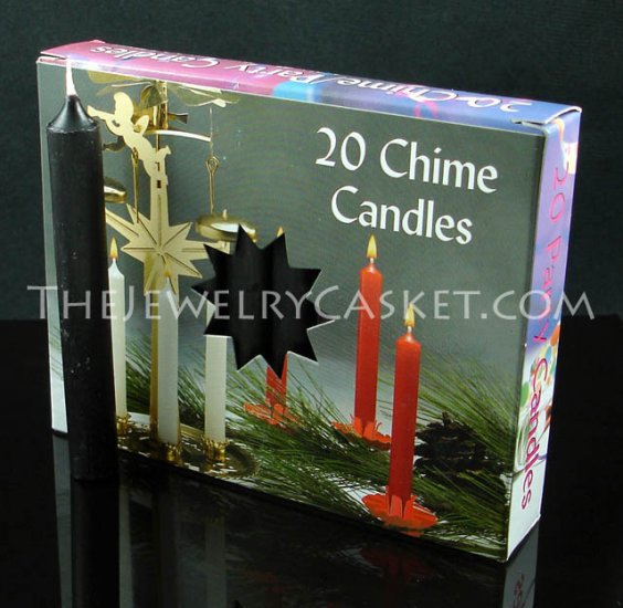 Black Chime Candles ~ 20-Pack