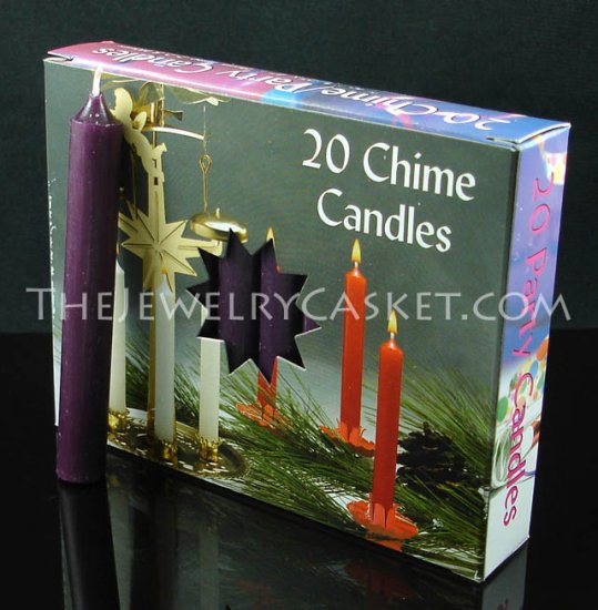 Dark Purple Chime Candles ~ 20-Pack