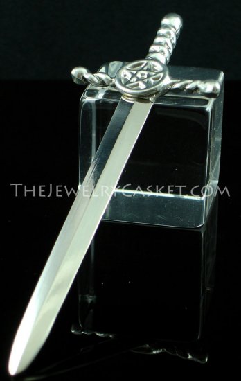 Pentagram Sword ~ Pewter Letter Opener