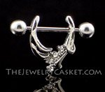 Silver & Crystal Pincher ~ Nipple Jewelry Pair