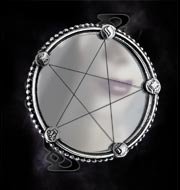 Microcosm Pentagram Mirror ~ Alchemy Gothic