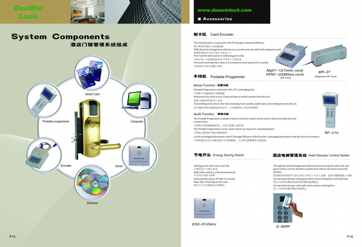 344RFSA,Electronic Lock, Ic Card Lock, Card Lock, Hotel Lock, Door Lock
