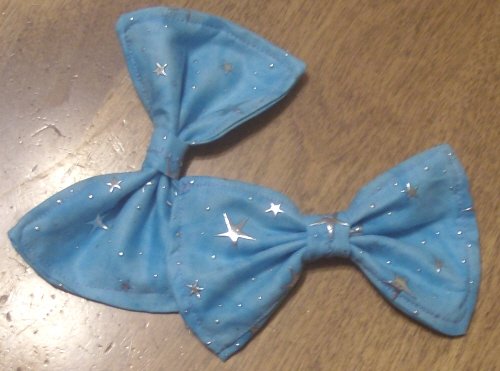 Metallic Stars Bows (PAIR)