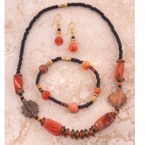 Exotic African Jewelry Set - Ghana
