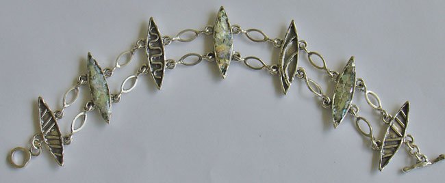 Ellipse Bracelet (Roman Glass) - Israel