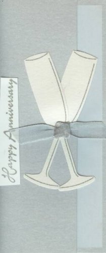 Happy Anniversary Champagne Glass Card