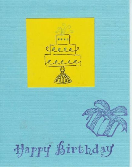 Cake & Present Birthday Card