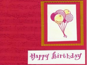 Happy Birthday Balloons Card