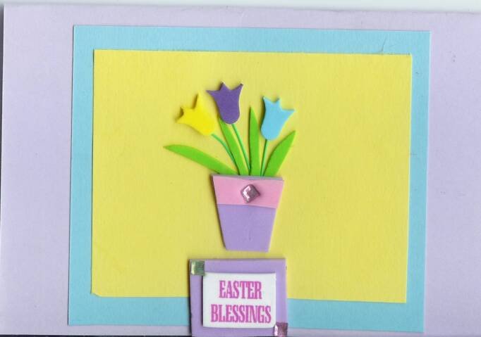 Easter Blessings Tulip Card