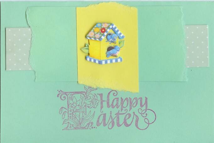 Happy Easter Birdhouse Card
