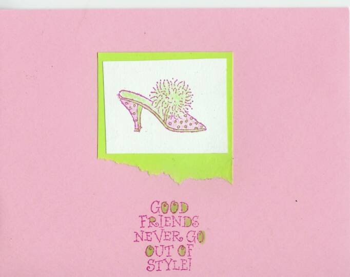 Good Friends Shoe Card