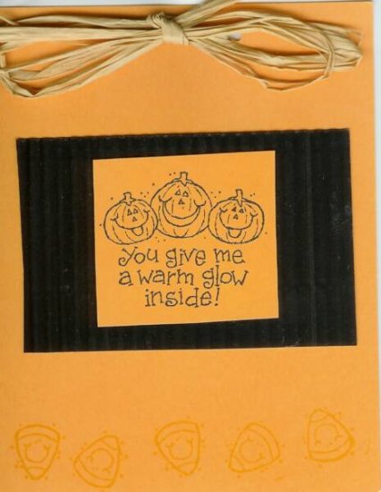 Pumpkins & Candy Corns Halloween Card