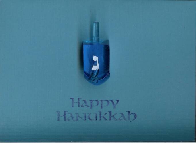 Happy Hanukkah Dreidel Card