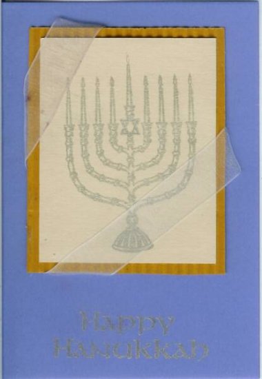 Happy Hanukkah Menorah Card