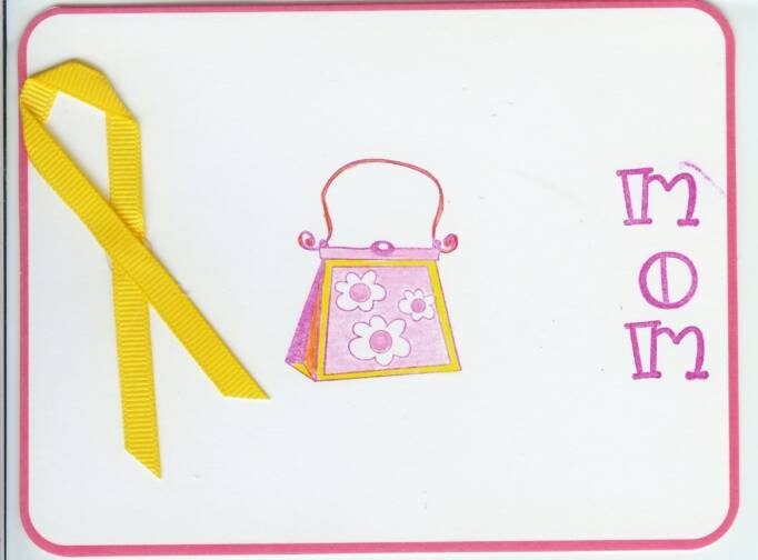 Trimmed in Pink Mom Card