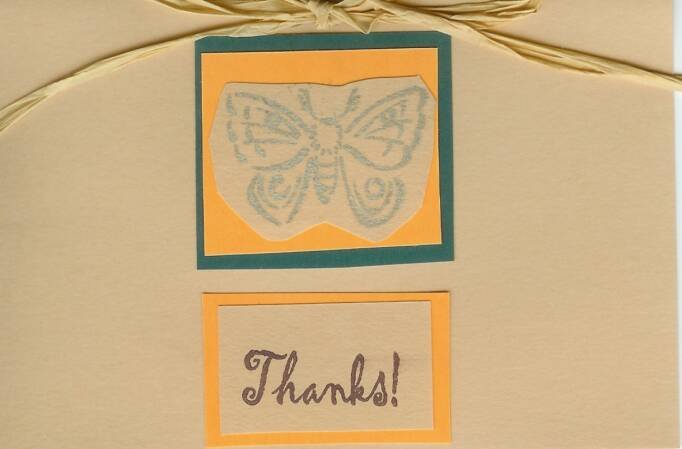 Butterfly Thanks Card