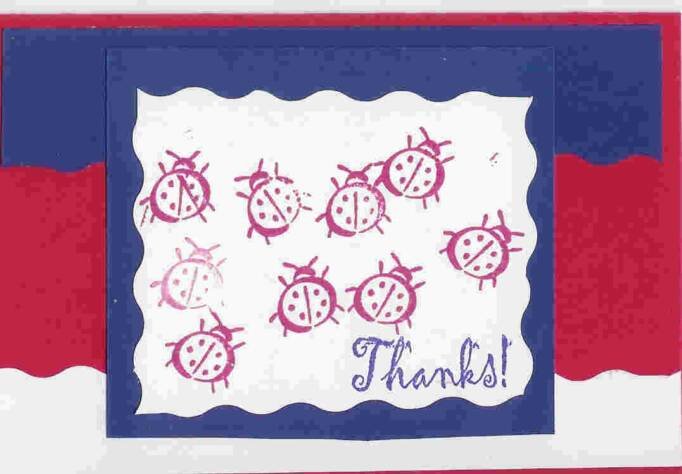 Patriotic Ladybugs Thank You Card