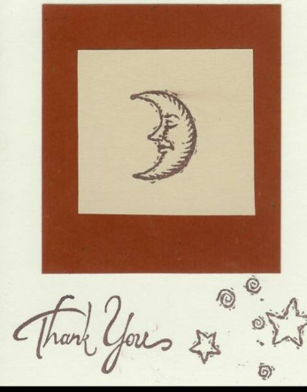 Moon & Stars Thank You Card