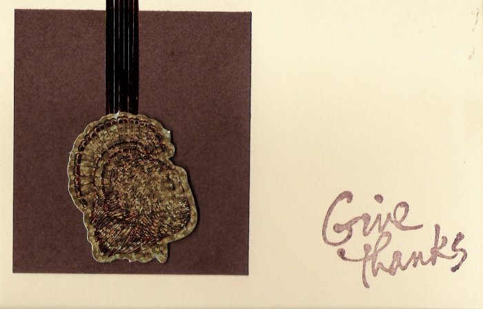 Give Thanks Turkey Thanksgiving Card