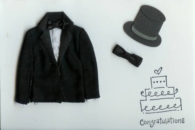 Tuxedo Wedding Congratulations Card