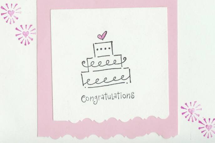 Wedding Cake Congratulations Card