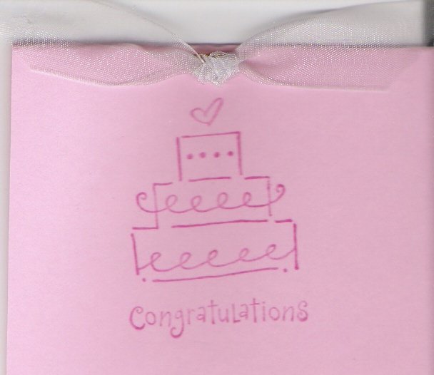 Wedding Cake Congratulations Card