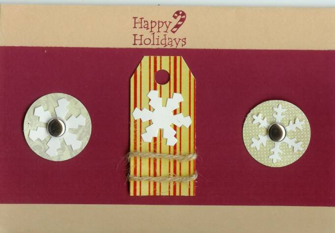 Snowflakes Happy Holidays Card