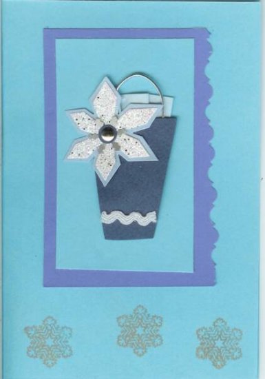 Poinsettia & Snowflake Card