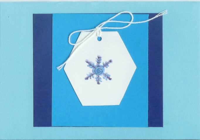 Glittery Snowflake Gift Tag Card