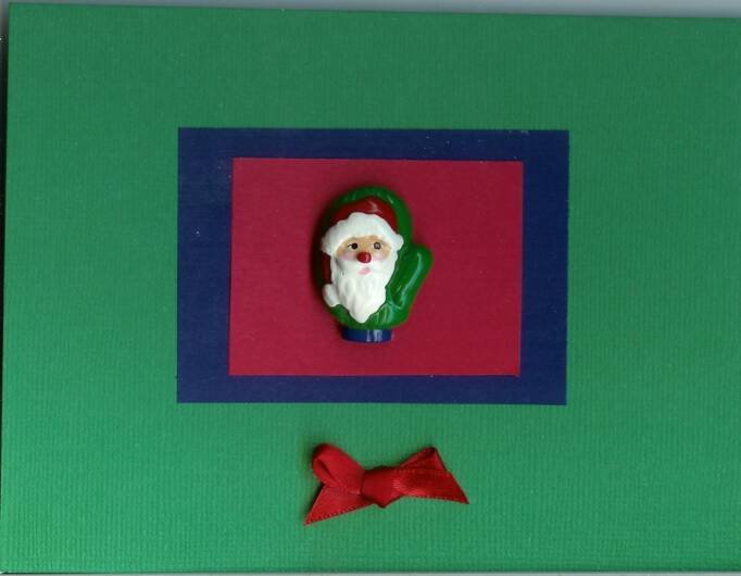 Santa Mitten Card