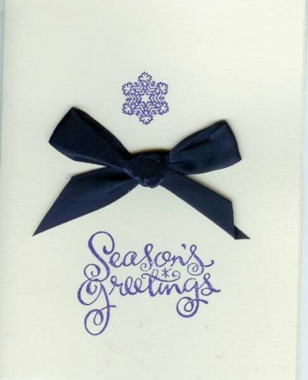 Snowflake & Ribbon Season's Greetings Card