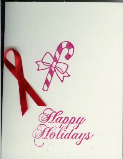 Candy Cane Happy Holidays Card