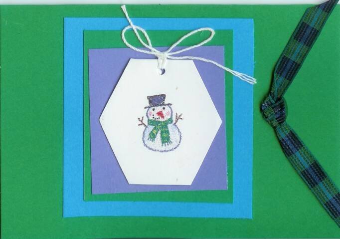 Snowman Gift Tag Card